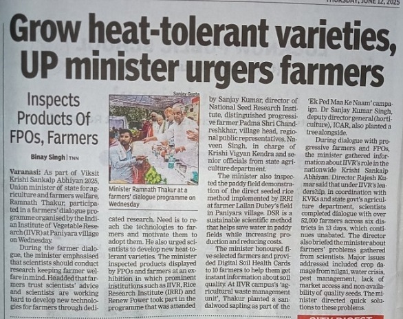 Grow heat- tolerant varieties, UP minister urges farmers