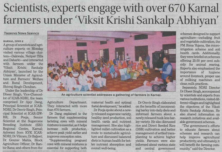 Scientists, experts engage with over 670 Karnal farmers under 'Viksit Krishi Sankalp Abhiyan'