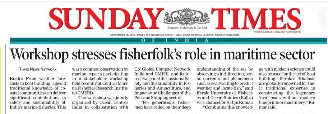 Workshop stresses Fisherfolk's role in maritime sector