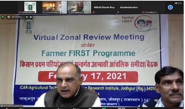 Virtual Zonal Review Meeting of Farmers’ FIRST Programme organized 01