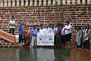 Fish Ranching Organised at Shri Shantadurga Temple, Kavalem, Goa
