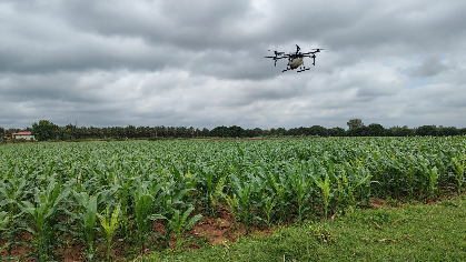 Demonstration of Agri-drone for Biopesticides Application Organised
